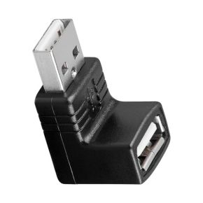 Adapteris - sujungimas USB 2.0 Hi-Speed USB-A lizdas - USB-A kištukas 90° kampu