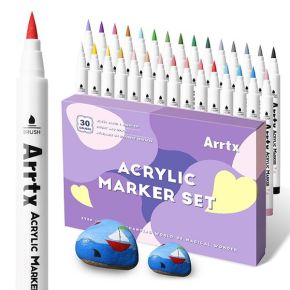 Akriliniai markeriai - flomasteriai ARRTX, 30 spalvų