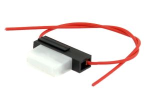 ATO/ATC saugiklio laikiklis su 0.5 mm² raudonu laidu