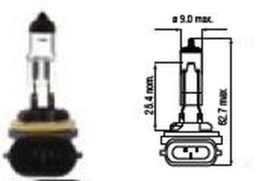 Bosma lemputė 12,8V, 27W, Black top