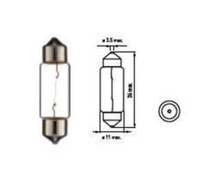 Bosma lemputė SV8.5, 10W, 10X36 Įtampa: 6 V