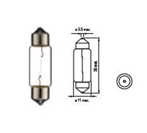 Bosma lemputė SV8.5, 5W, 10X36 Įtampa: 6 V