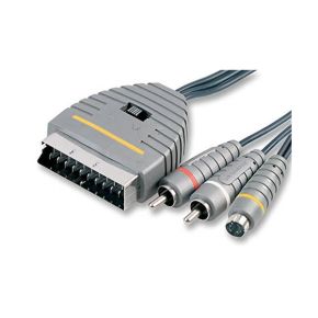 Laidas kabelis Bandridge SCART kištukas - S-Video kištukas + 2x RCA kištukas - 2m