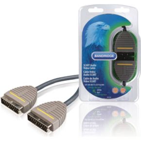 Laidas kabelis Bandridge SCART kištukas - SCART kištukas 5m plokščias