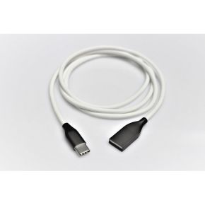 Silikoninis kabelis USB-USB-C (baltas, 1m)