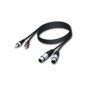 Laidas kabelis Procab 2x XLR lizdas - 2x RCA kištukas 1.5m
