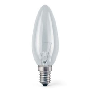 Kaitrinė lemputė E14 60W, žvakė, pramoniniam naudojimui