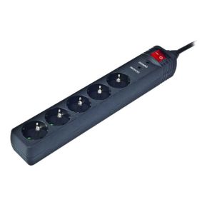 Elektros prailgintuvas EnerGenie Surge Protector SPG5-C-5 1.5 m 5 rozetės juoda