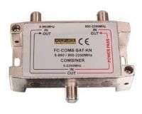 SAT-TV signalo diplekseris - sumatorius FC-COMB SAT in 1 :  0.15 - 860 MHz in 2 : 950 - 2400 MHz