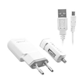 Buitinis + automobilinis įkroviklis 100-230V 12-24V micro USB 1mA 5V