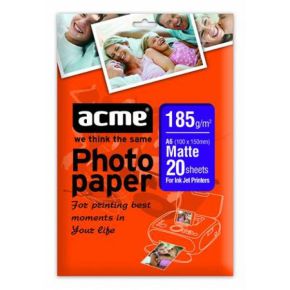 Foto popierius Acme, A6 185g/m2 20 vnt. matinis