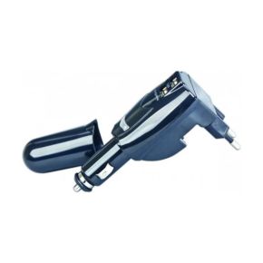 Universalus buitinis ir automobilinis kroviklis 2 x USB 220V 12V
