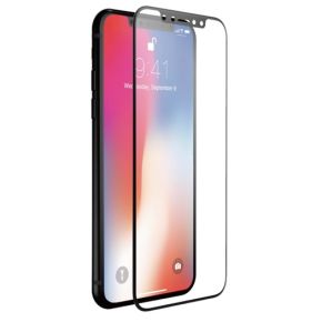 Apsauginis grūdintas stiklas, Apple iPhone X (3D, juodas)                                           