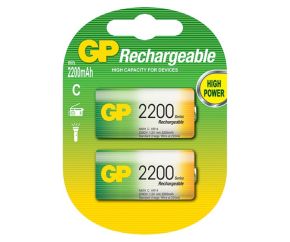 Įkraunami elementai GP NiMH 2200 mAh (C)