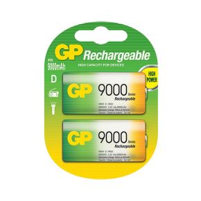 Įkraunami elementai GP NiMH 9000 mAh (D)