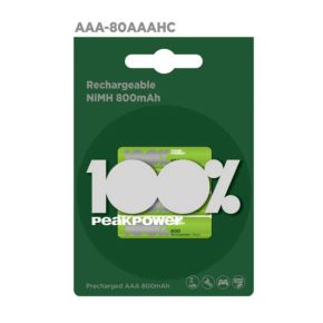 Įkraunami elementai GP NiMH AAA HR03 PP80AAAHC