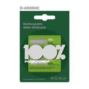 Įkraunami elementai GP NiMH D HR20 PP400DHC