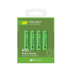 Įkraunami elementai GP NiMH LSD 650 mAh (AAA) 4vnt.