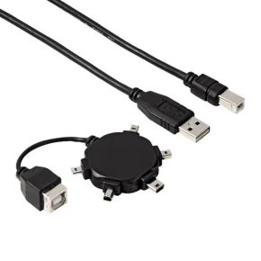 Adapteris kabelis USB A - USB B Hama 00074218 Juodas