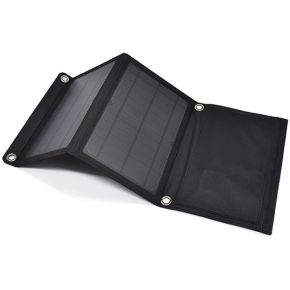 Išlankstomas saulės įkroviklis 14W, USB, 5V, 2.1A