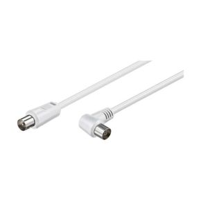 Jungiamasis laidas - kabelis RF TV kištukas -> RF TV lizdas 90° kampu anteninis 1.5m