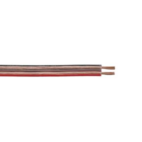 Garso kolonėlių laidas 2 x 1.0mm2, CCA (variuotas aliuminis), skaidrus, 1m