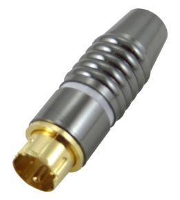 Kištukas DIN mini 4p HQ /auksinis/