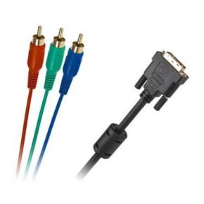 Laidas kabelis Cabletech DVI kištukas - 3x RCA kištukas 3m.