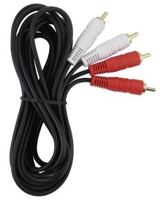 Jungiamasis laidas - kabelis 2RCA-2RCA 1.5m /auksinis/ | 2x RCA kištukai - 2x RCA kištukai