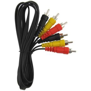 Laidas 3RCA-3RCA 'J' 1.5m | 3x RCA kištukai - 3x RCA kištukai