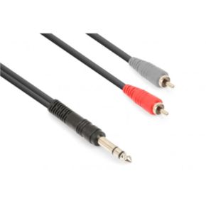 Laidas kabelis 6.35 mm Jack kištukas stereo - 2x RCA kištukas 1.5m