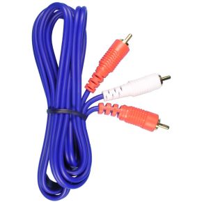 Laidas RCA-2RCA 1.5m /auksinis/ | RCA kištukas - 2x RCA kištukai