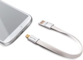 Laidas USB kištukas - micro USB Celly baltas