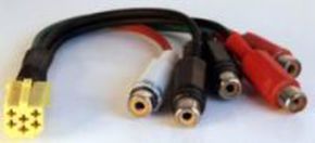 LAUNRC05, Jungtis auto. Mini ISO line out+ woofer (5 RCA)