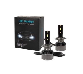 LED pagrindinės šviesos H7, 6500K, 6400lm, 2vn