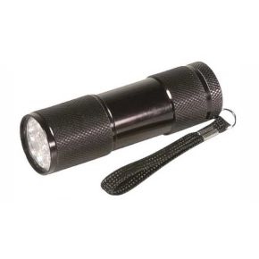Rankinis prožektorius metalinis 9 LED 3xAAA Juodas  P3840