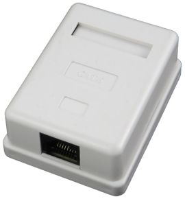 Rozetė virštinkinė vienguba CAT5E SM301A RJ45 (8P8C)