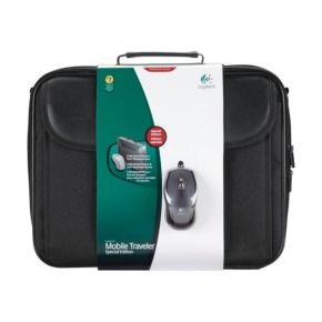 Krepšys nešiojamam kompiuteriui Logitech Mobile Traveler + pelė