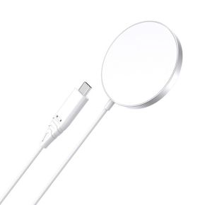 Magnetinis bevielis įkroviklis CHOETECH, 15W, iPhone 14, baltas