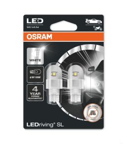 Osram LED lemputės, W16W T10 W2.1x9.5d 12V/2W(16W) Balta 6000K, 2v