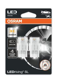 Osram LED lemputės, W21W T20 W3x16d 12V/2W(21W) Oranžinė, 7505DYP-