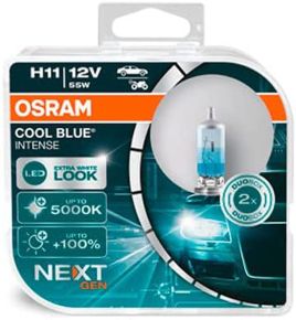 Osram lemputės,H11, Cool Blue® Intense NextGeneration, 5000K, 55W