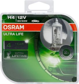 Osram lemputės ULTRA LIFE,  H4, 60/55W, DUO 64193ULT