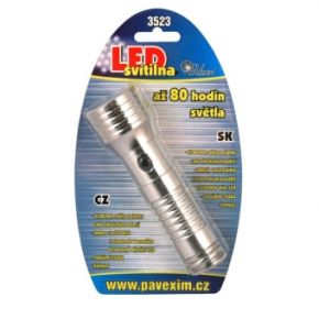 Rankinis prožektorius 6 LED 3 LED, raud. lazeris Kompasas 3xAAA P3523