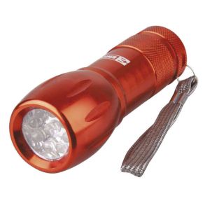 Rankinis prožektorius 9 LED 3xAAA metalinis  P3812