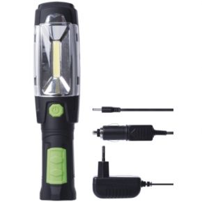 Įkraunamas rankinis LED prožektorius 3W COB LED + 6 LED