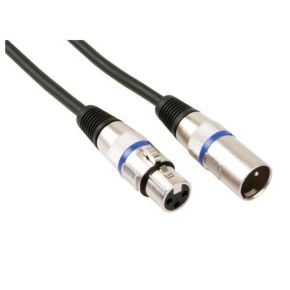 Laidas kabelis HQ Power XLR kištukas - XLR lizdas 1m