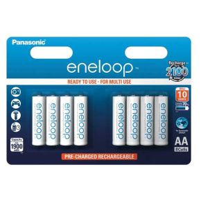 Įkraunami elementai Panasonic Eneloop HR6 1900 mAh (AA) 8vnt