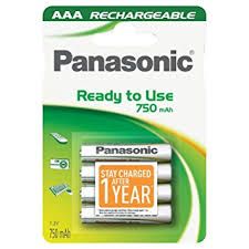 Įkraunami elementai Panasonic Ready to Use HR03 750 mAh (AAA) 4vnt