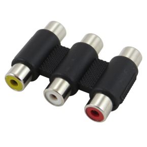 Perėjimas 3RCA-3RCA (3L-3L) | sujungimas - adapteris 3x RCA lizdai - 3x RCA lizdai